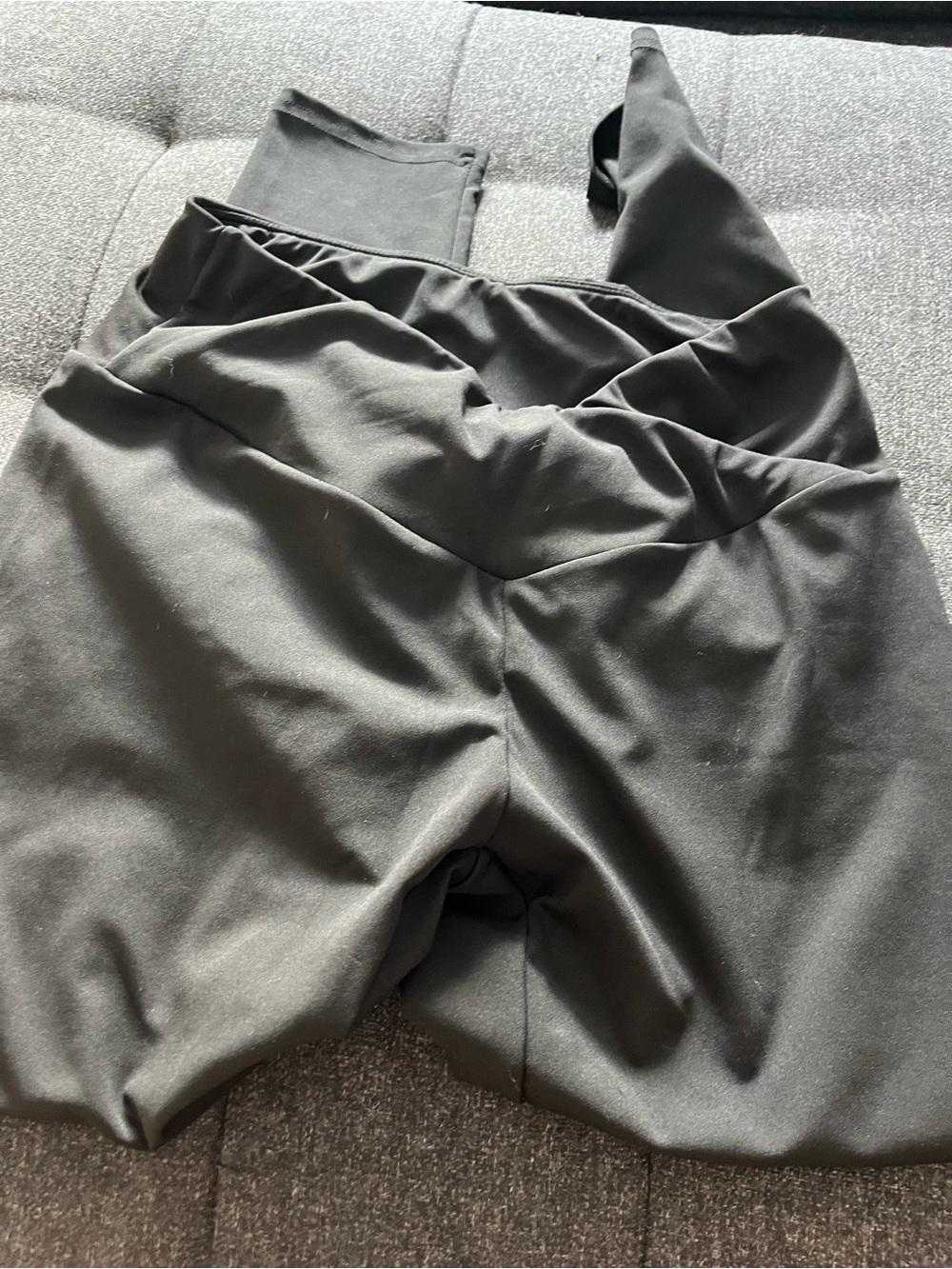 SHEIN Black Leggings with Fold-Over Waistband